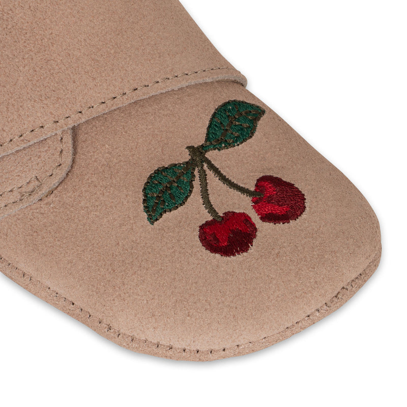 Konges Sløjd - Mamour Embroidery Booties - Dusty Pink
