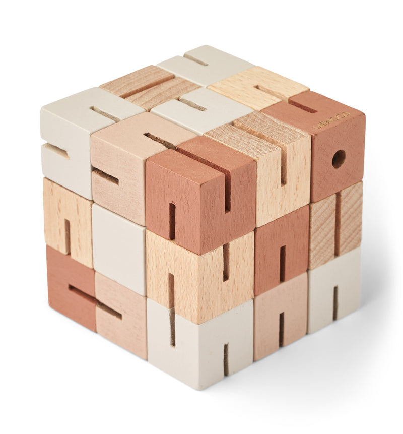 Liewood - Gavin cube building Block -Rose Mix