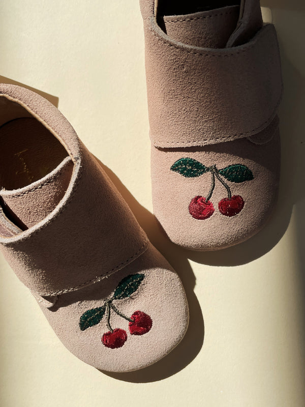 Konges Sløjd - Mamour Embroidery Booties - Dusty Pink