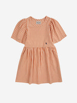 Bobo Choses - Vertical Stripes ruffle sleeves dress