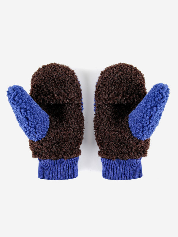 Bobo Choses - Sheepskin Color Block blue gloves