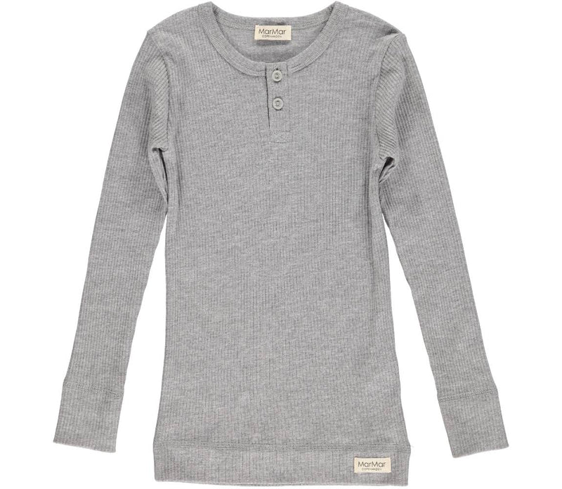 MarMar Copenhagen - Tee Rib LS - Grey Melange