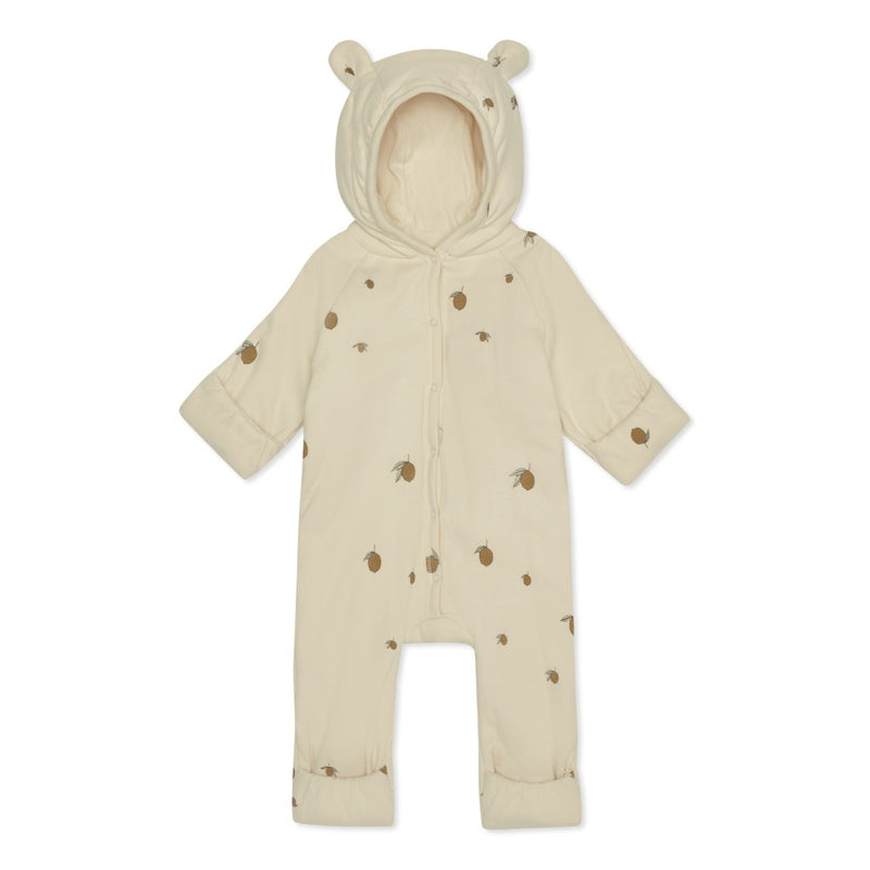 Konges Sløjd - Newborn onesie with hood - Lemon