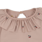 Konges Sløjd - Manuca LS Frill Swimsuit - Cherry Blush