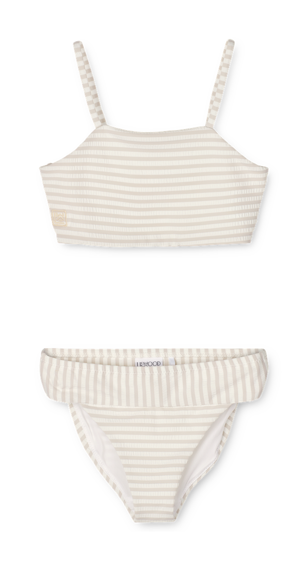 Liewood - Lucette seersucker bikini set - Crisp White/Sandy