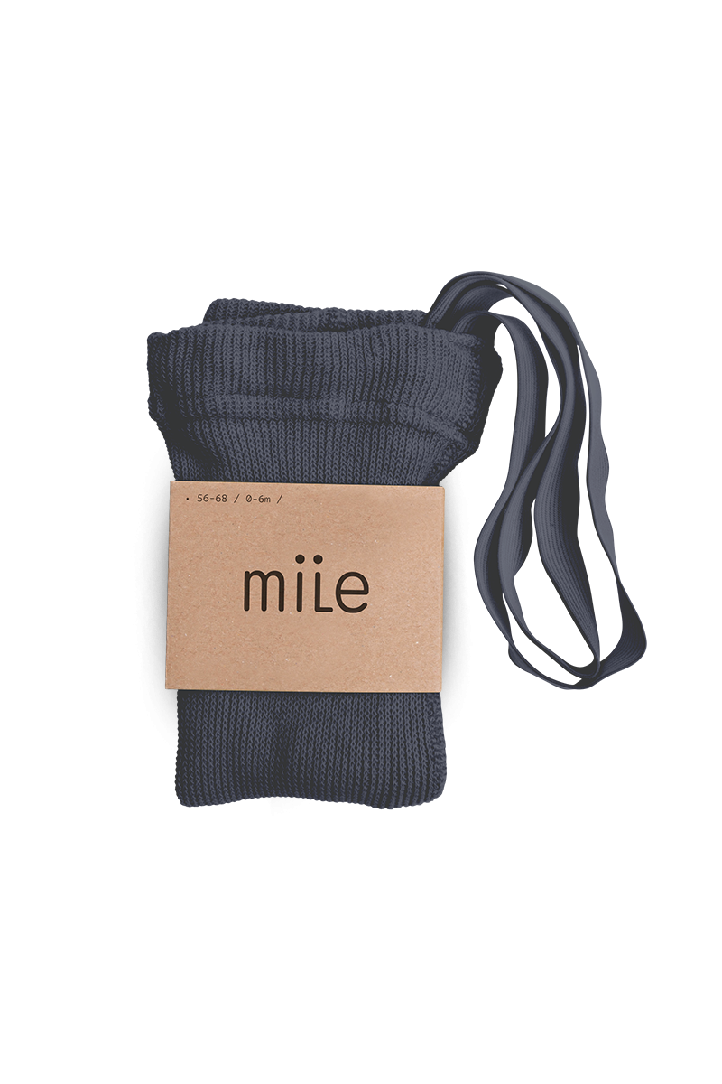 Mile - Tights with Braces - Steel Blue
