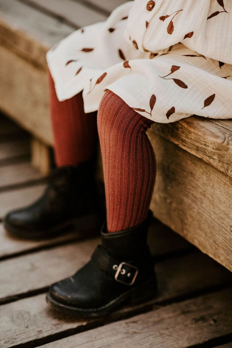 Kaiko Clothing - Rib Tights - Mahogany