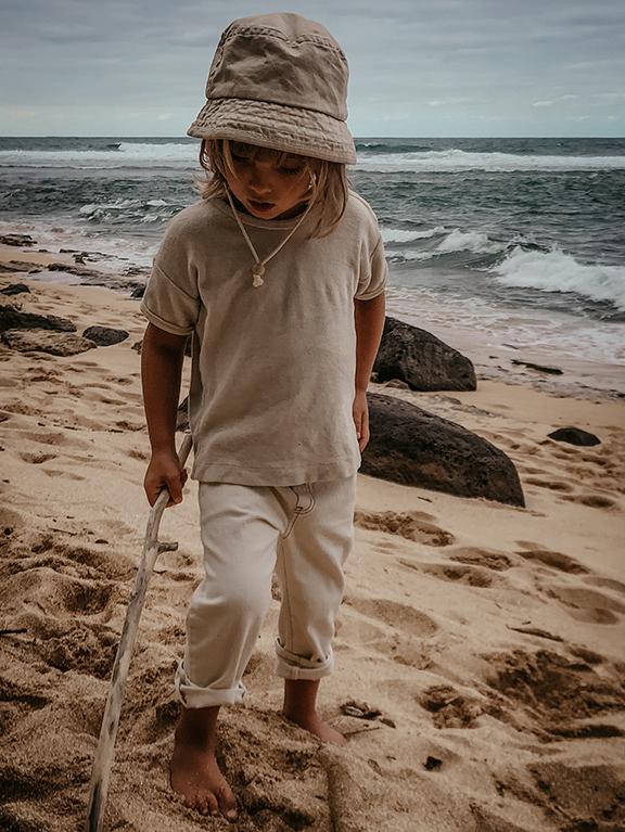 The Simple Folk - The Terry Boxy Tee - Ecru