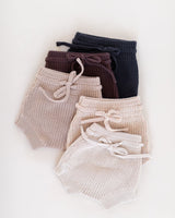 never / not - chunky knit shorties - wave