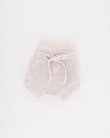never / not - chunky knit shorties - wave
